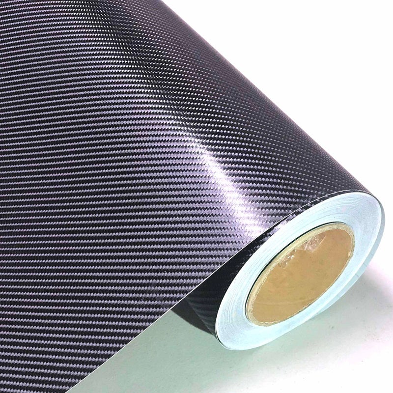F & B LED LIGHTS 4D Black Carbon Fiber Vinyl Wrap Sticker Air Release Free Anti-Wrinkle (12" x 60" / 1 FT x 5 FT) - Image 2